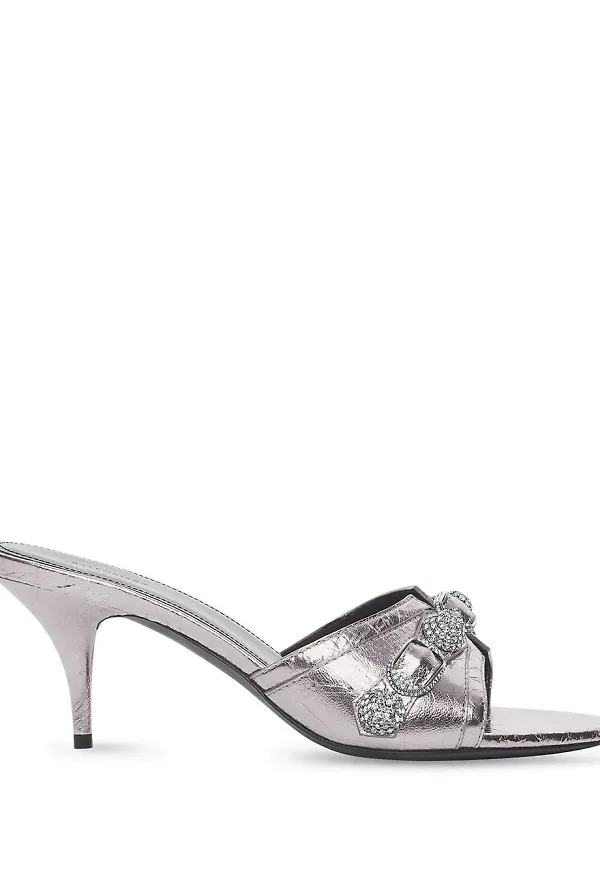 Balenciaga slip-ons med strass - Silverfärgad