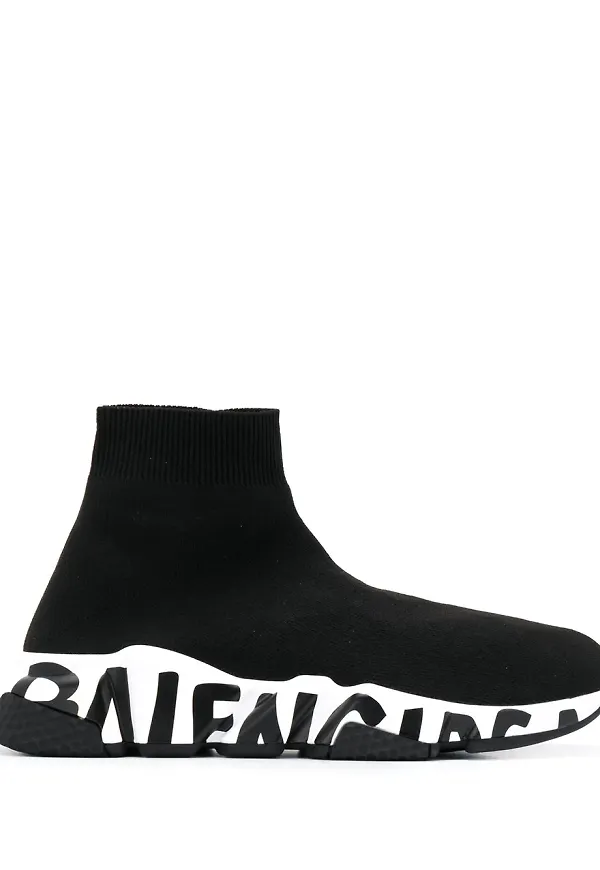 Balenciaga Speed stretchstickade sneakers - Svart