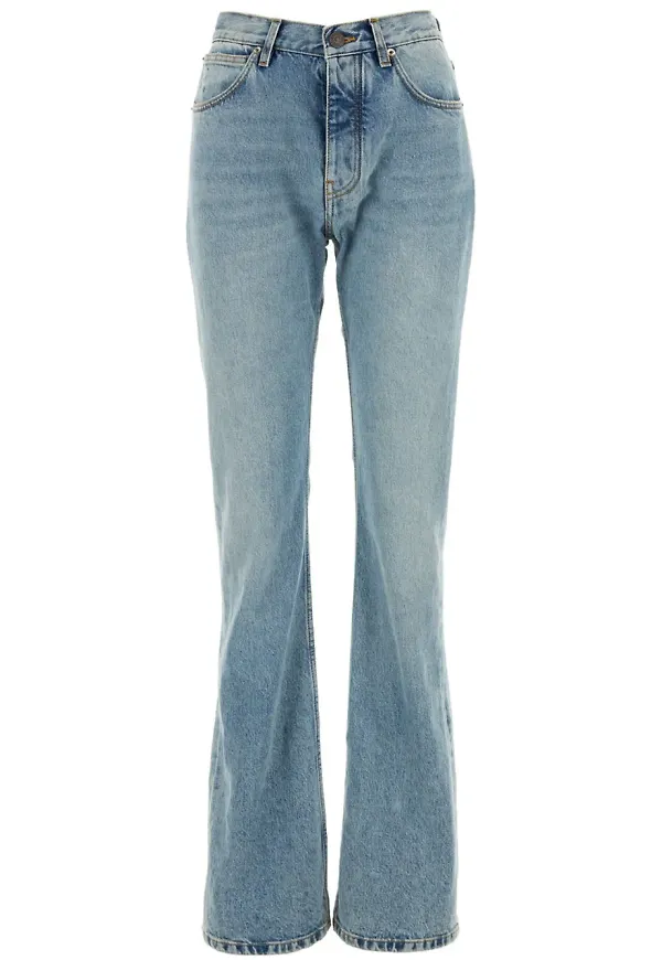 Balenciaga straight-jeans med låg midja - Blå