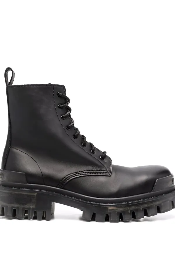 Balenciaga Strike stövlar med snörning - Svart