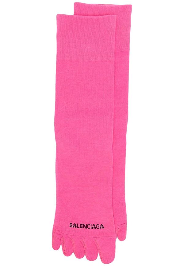 Balenciaga strumpor med logotyp och fem tår - Rosa