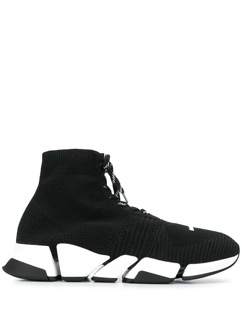 Balenciaga strumpsneakers med snörning - Svart