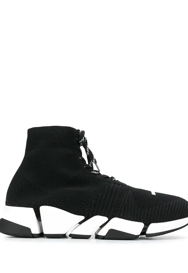Balenciaga strumpsneakers med snörning - Svart