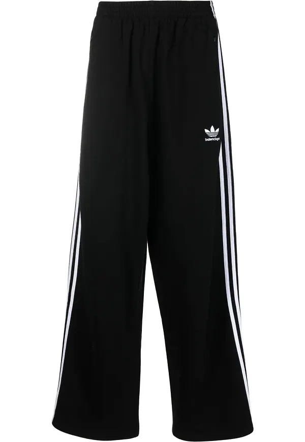 Balenciaga sweatpants med vida ben - Svart