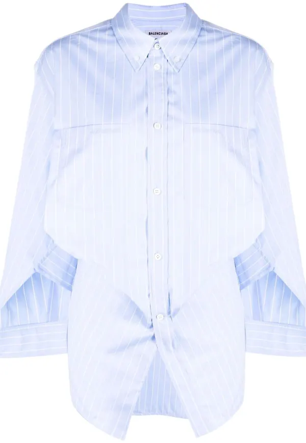 Balenciaga Swing Twisted skjorta - Blå
