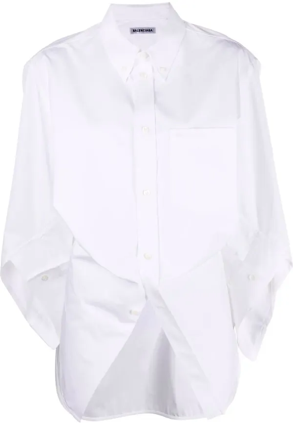 Balenciaga Swing Twisted skjorta - Vit