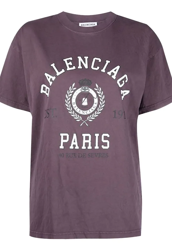 Balenciaga t-shirt i oversize-modell - Lila