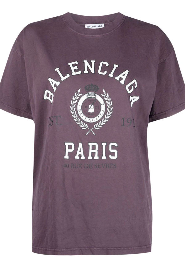 Balenciaga t-shirt i oversize-modell - Lila