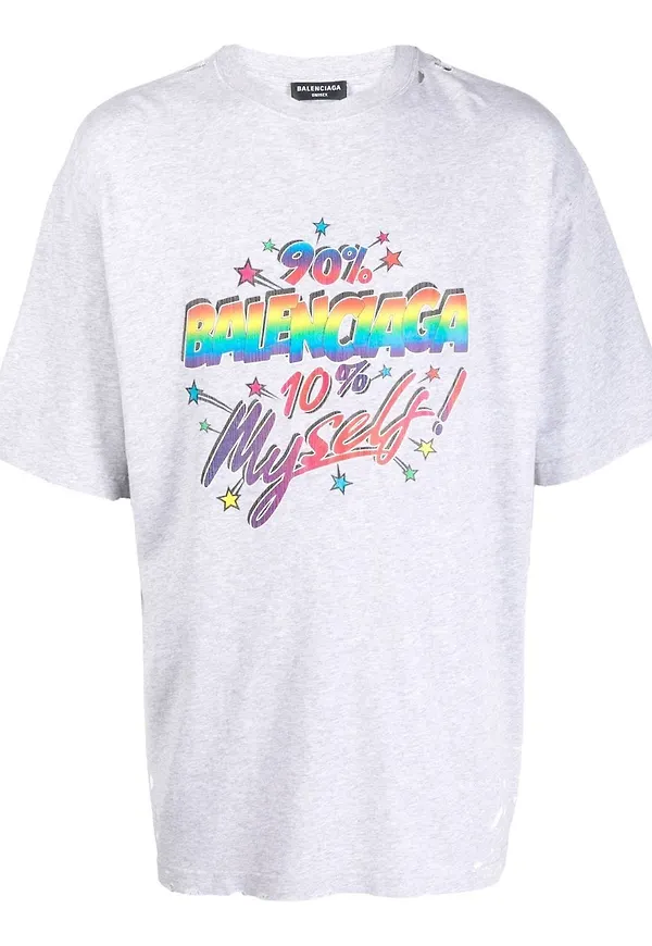 Balenciaga t-shirt med logotyp - Grå