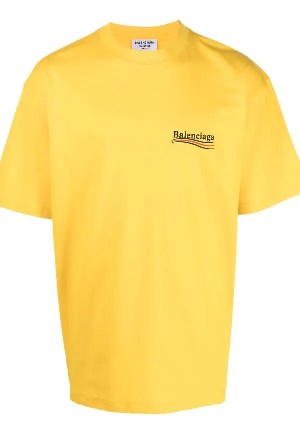 Balenciaga t-shirt med logotyp - Gul