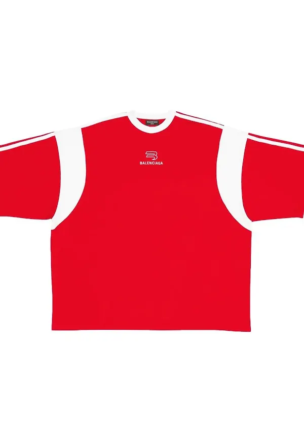 Balenciaga t-shirt med logotyp - Röd