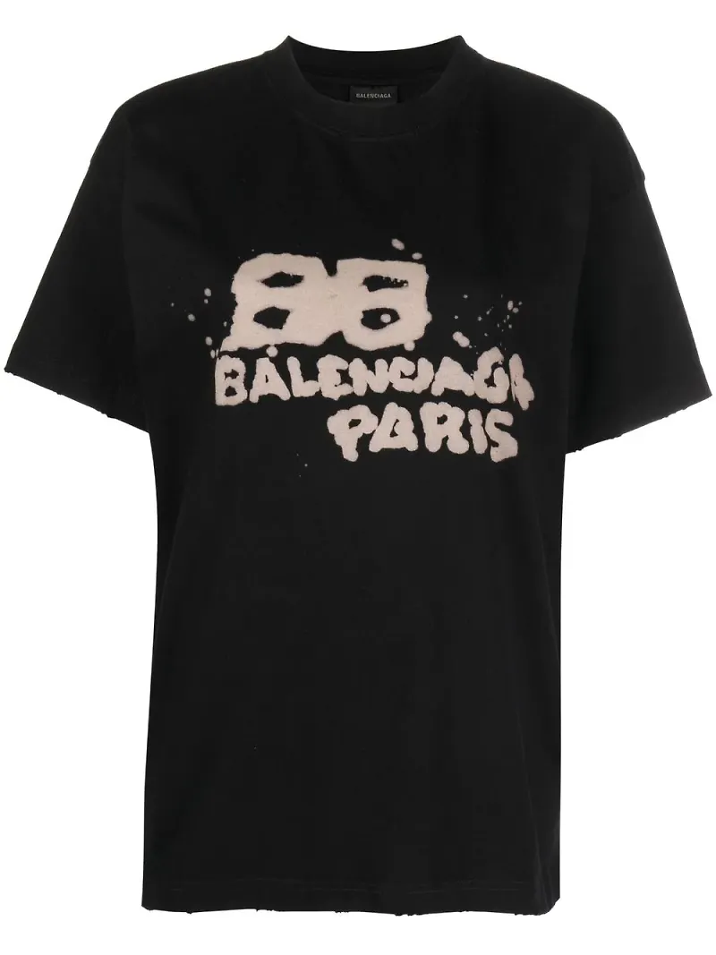 Balenciaga t-shirt med logotyp - Svart