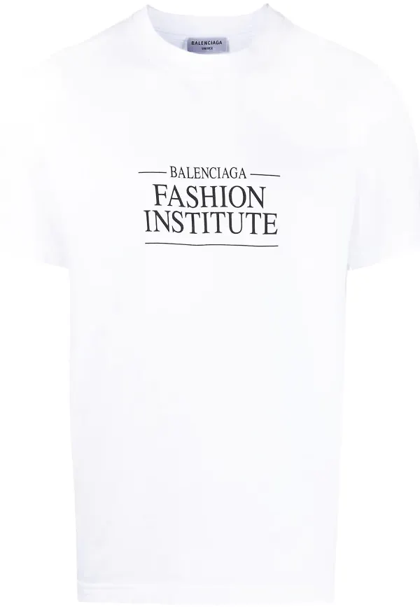 Balenciaga t-shirt med slogan - Vit