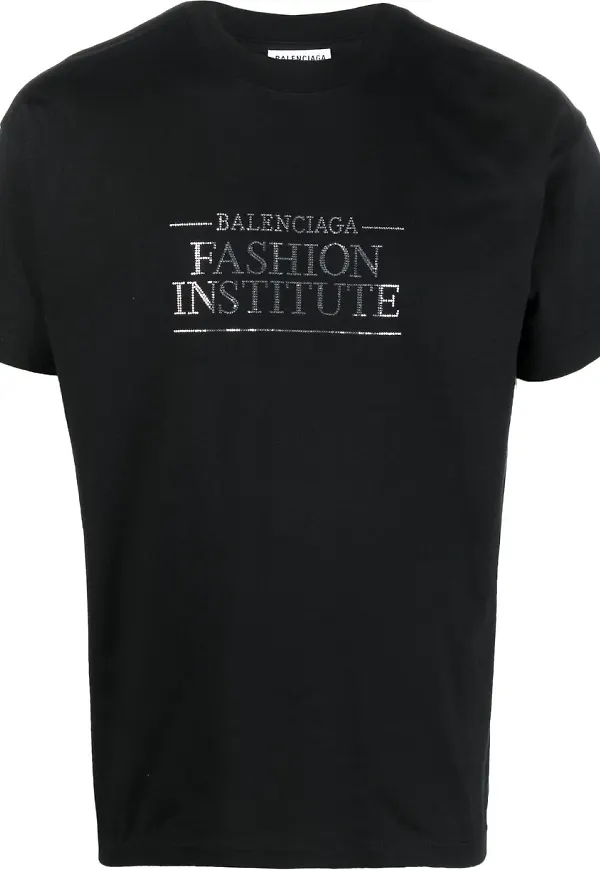 Balenciaga t-shirt med strass - Svart