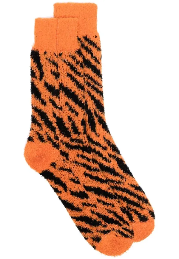 Balenciaga tigermönstrade strumpor - Orange