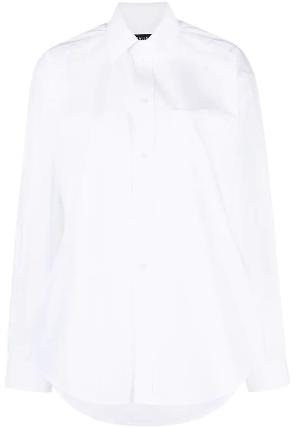 Balenciaga timglasformad skjorta - Vit