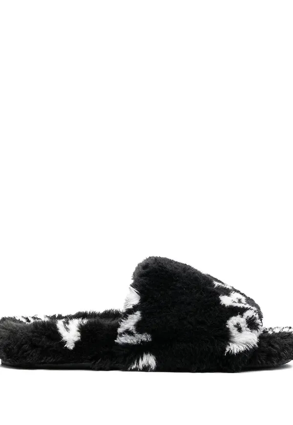 Balenciaga tofflor med logotyp - Svart
