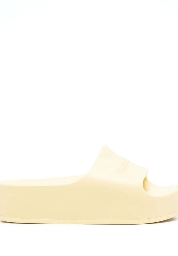 Balenciaga tofflor med präglad logotyp - Gul