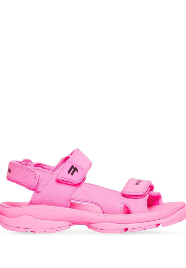 Balenciaga Tourist enfärgade sandaler - Rosa