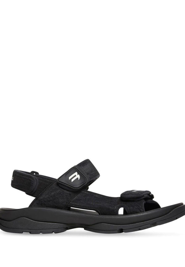 Balenciaga Tourist enfärgade sandaler - Svart
