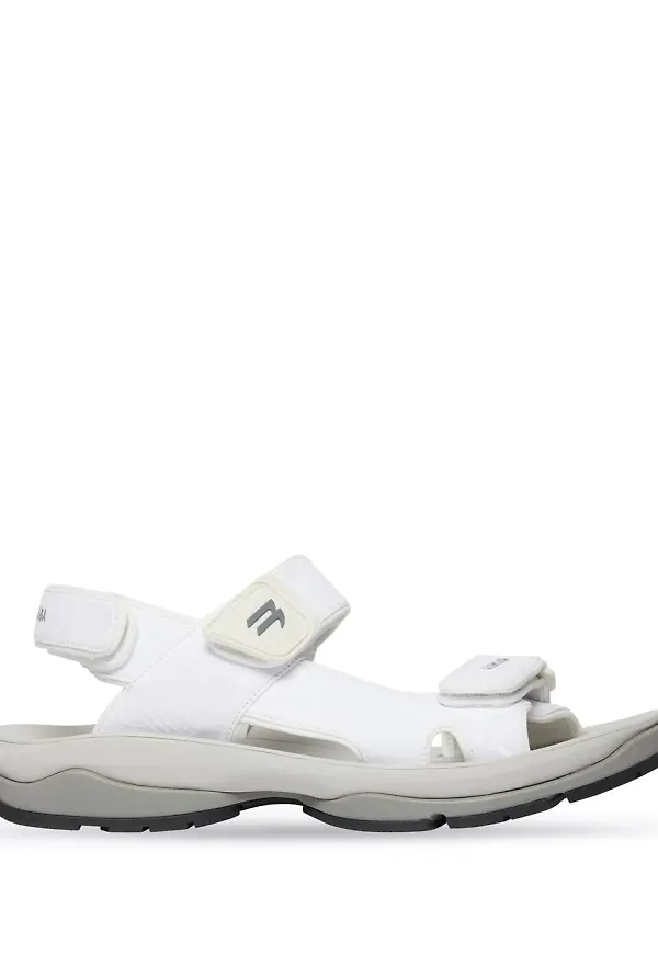 Balenciaga Tourist sandaler med kardborreband - Vit