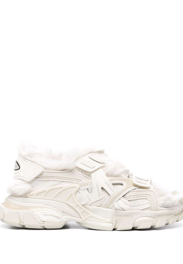Balenciaga Track sandaler i konstpäls - Neutral