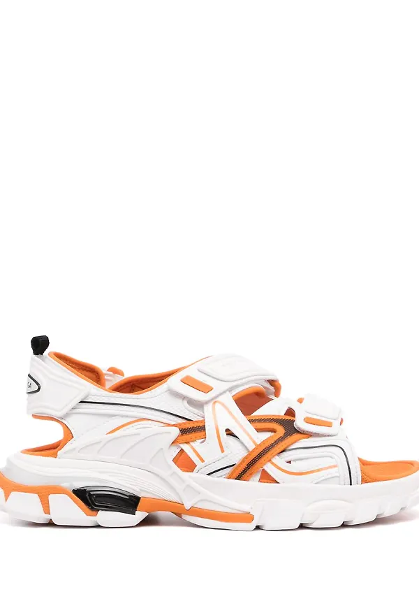Balenciaga Track sandaler med panel - Vit