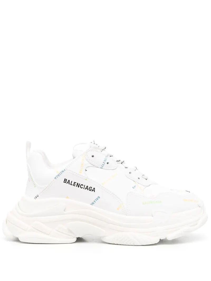 Balenciaga Triple S sneakers med logotyp - Vit