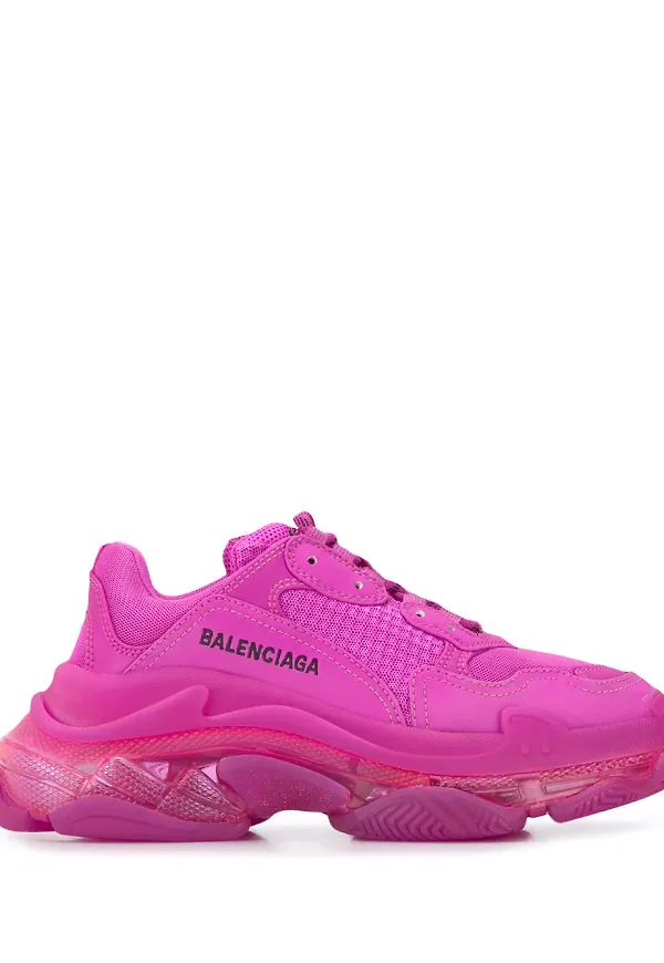 Balenciaga Triple S sneakers med transparent sula - Rosa