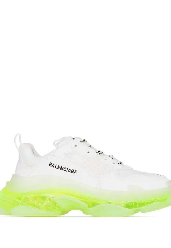 Balenciaga Triple S sneakers med transparent sula - Vit