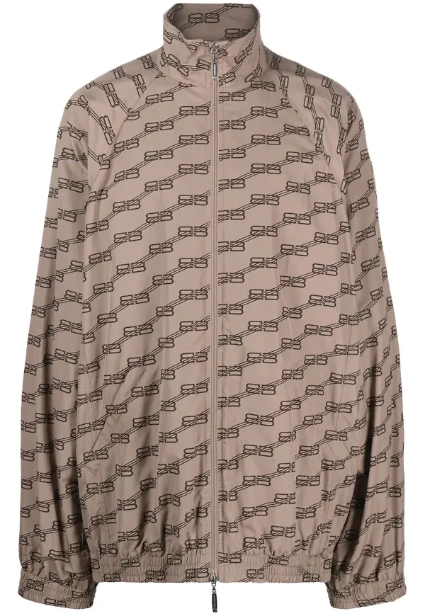 Balenciaga träningsjacka med monogram - Brun