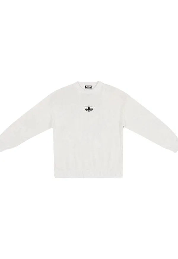 Balenciaga tröja med broderad logotyp - Vit
