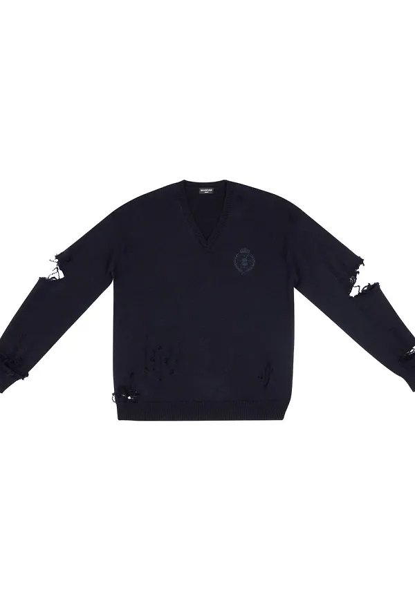 Balenciaga tröja med slitning - Blå