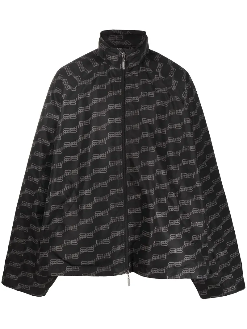 Balenciaga tunn jacka med monogram - Svart