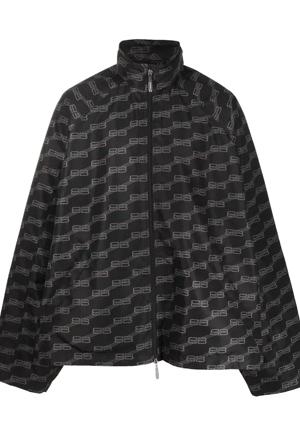 Balenciaga tunn jacka med monogram - Svart