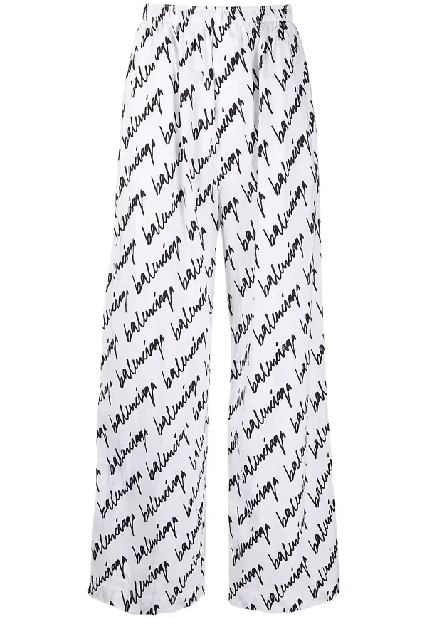 Balenciaga vida byxor med logotyp - Vit
