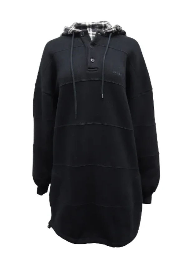 Balenciaga Vintage Förägda bomullstoppar Svart, Dam