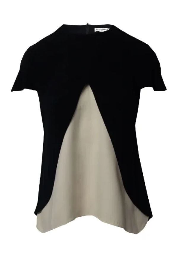 Balenciaga Vintage Förägda sidenstoppar Blå, Dam