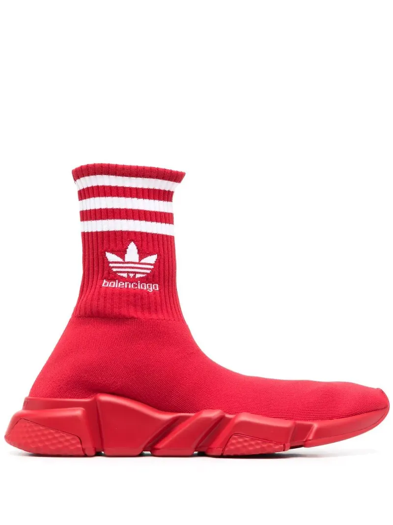 Balenciaga x adidas Speed höga sneakers - Röd