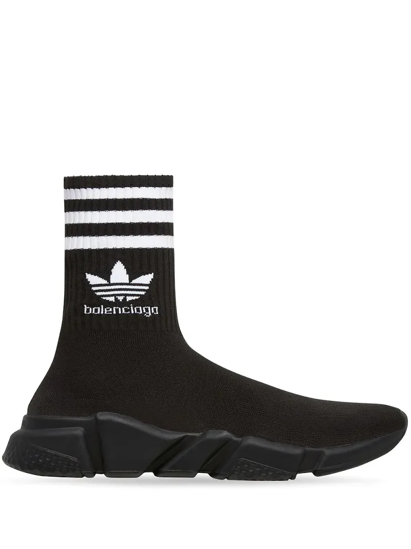 Balenciaga x adidas Speed höga sneakers - Svart