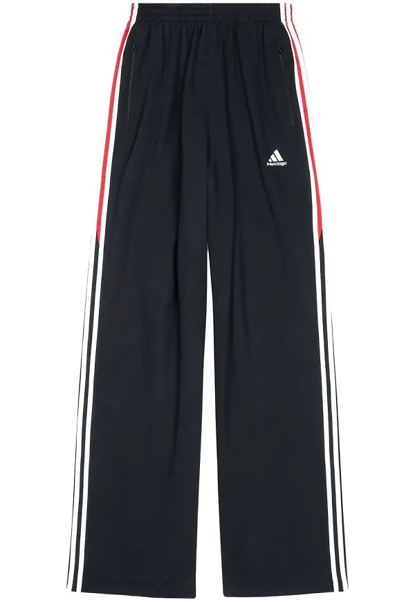 Balenciaga x adidas sweatpants med vida ben - Svart