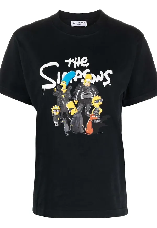 Balenciaga x The Simpson t-shirt - Svart