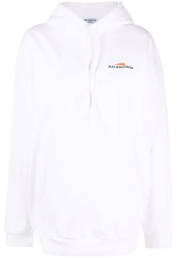 Balenciaga Year Of The Tiger hoodie med brodyr - Vit