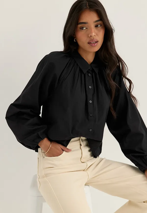 Balloon Cotton Shirt