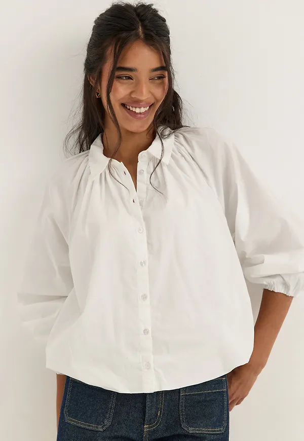 Balloon Cotton Shirt