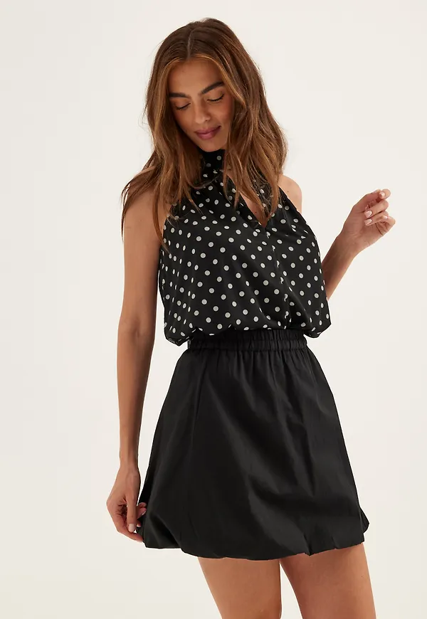 Balloon Short Cotton Skirt