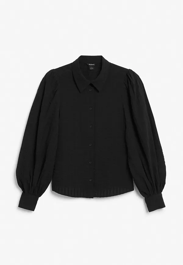 Balloon sleeve shirt - Black