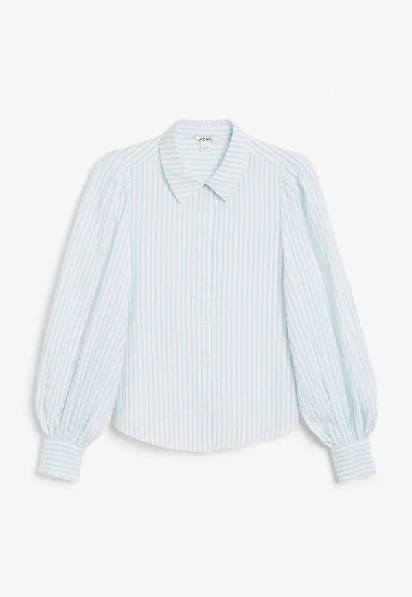 Balloon sleeve shirt - Blue