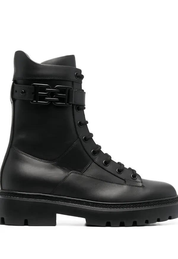 Bally ankelboots med snörning - Svart