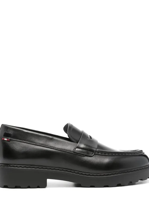 Bally loafers med präglad logotyp - Svart